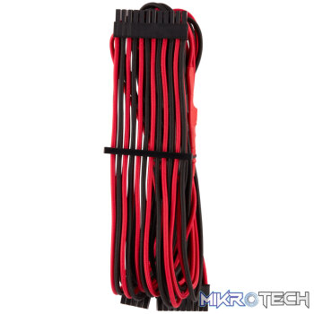 Corsair Premium Individually Sleeved ATX 24-Pin Cable Type 4 Gen 4  Red/Black